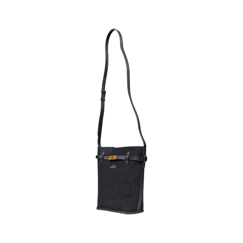 Replay Black Cotton Handbag Replay Dark Slate Gray