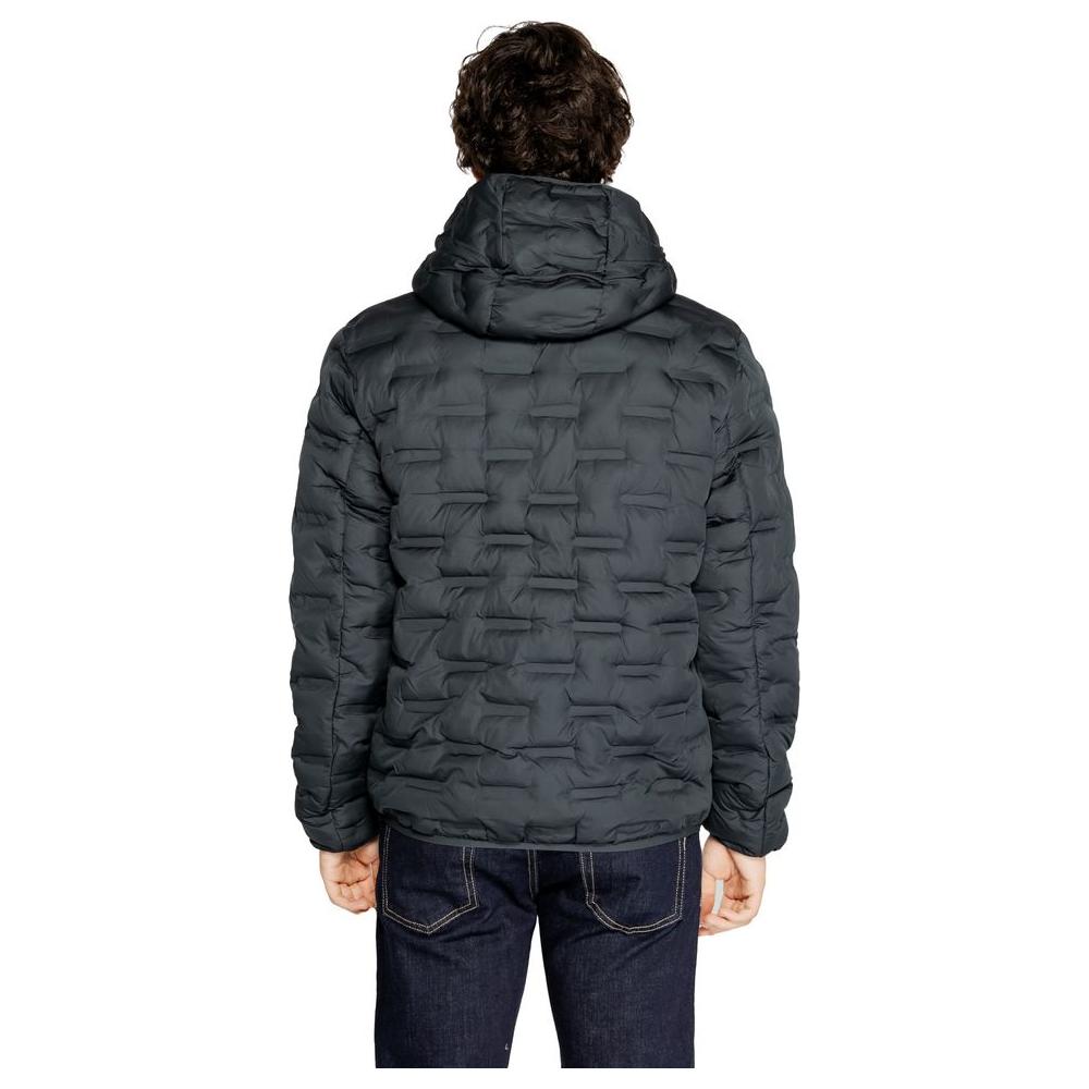Replay Blue Polyester Jacket Replay Dark Slate Gray