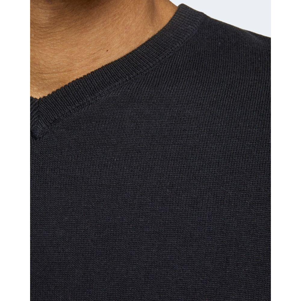 Jack Jones Black Cotton T-Shirt Jack Jones Dark Slate Gray