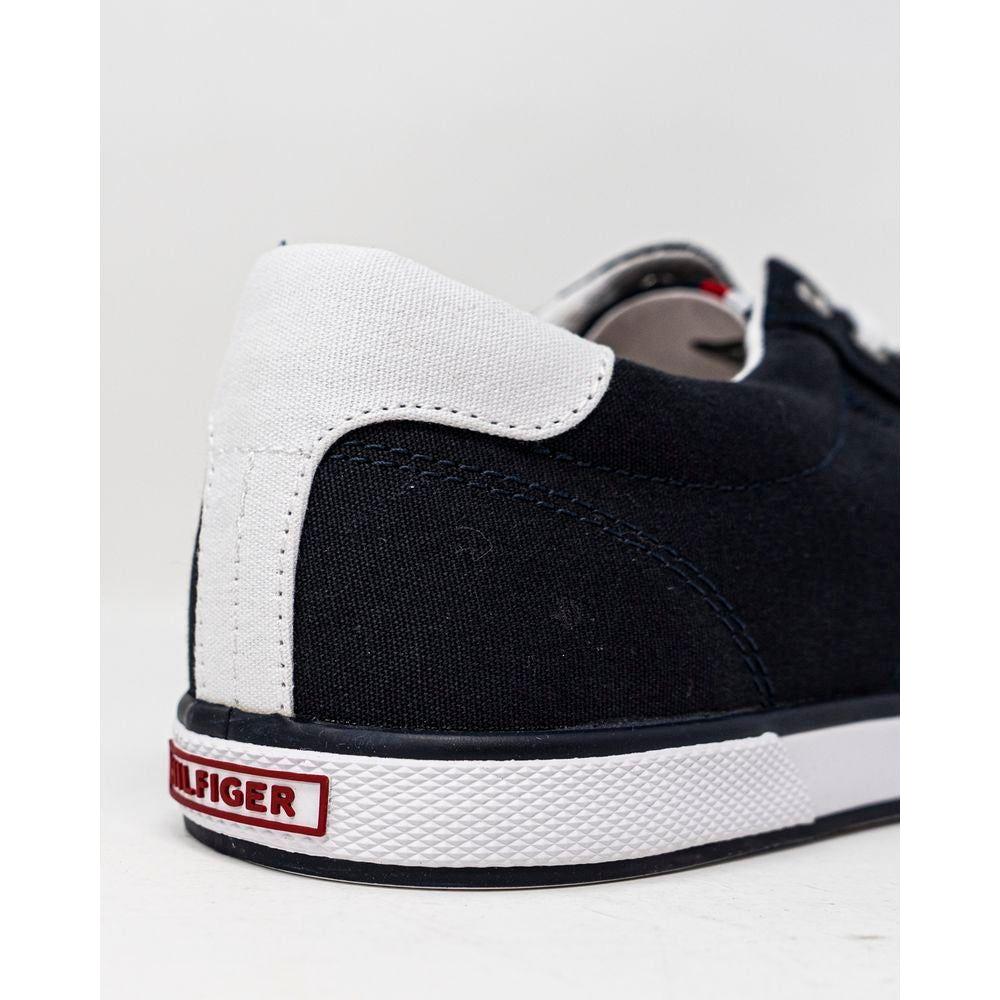 Tommy Hilfiger Blue Cotton Sneaker Tommy Hilfiger Black