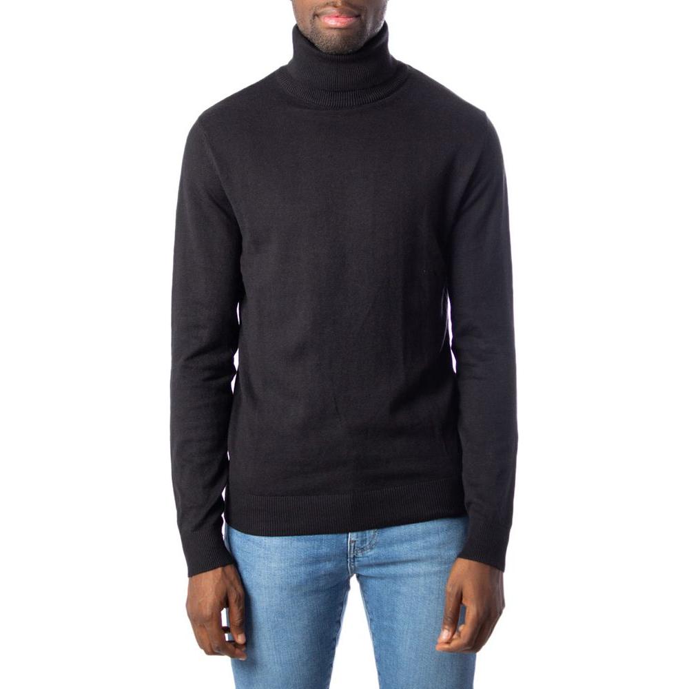 Jack Jones Black Cotton Sweater Jack Jones Dark Slate Gray