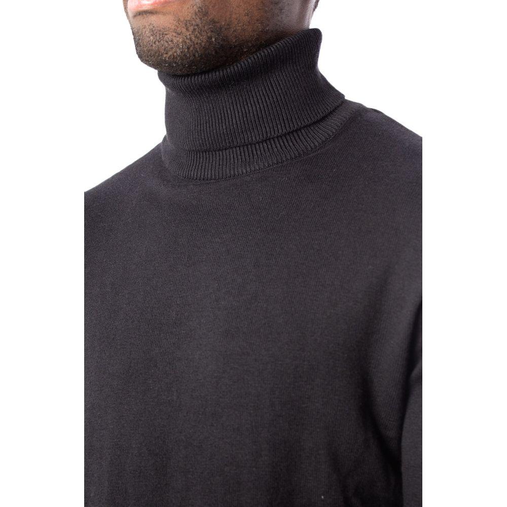 Jack Jones Black Cotton Sweater Jack Jones Dark Slate Gray