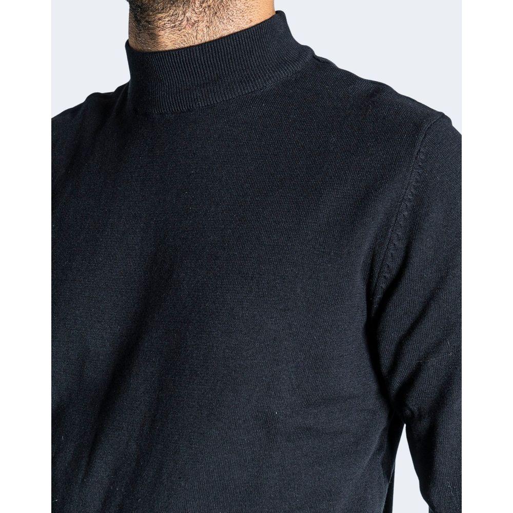 Jack Jones Black Cotton T-Shirt Jack Jones Dark Slate Gray
