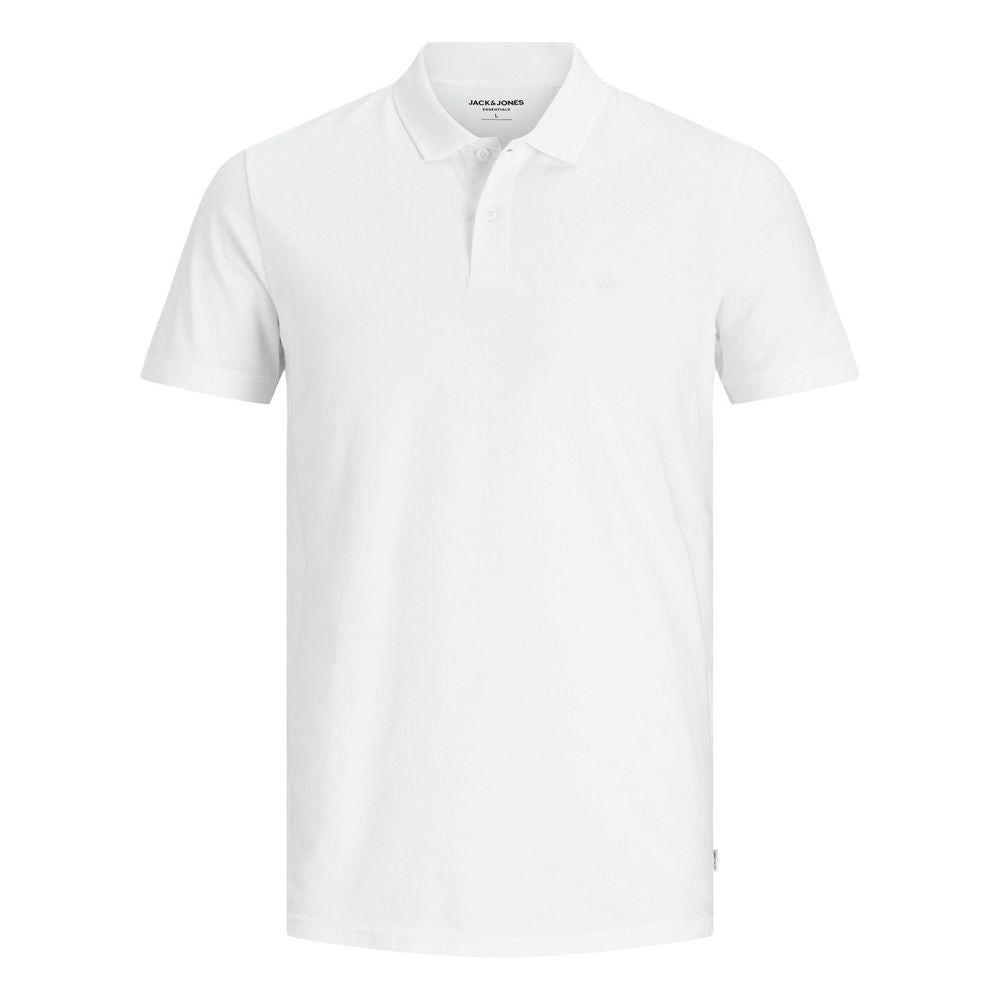 Jack Jones White Cotton Polo Shirt Jack Jones White Smoke
