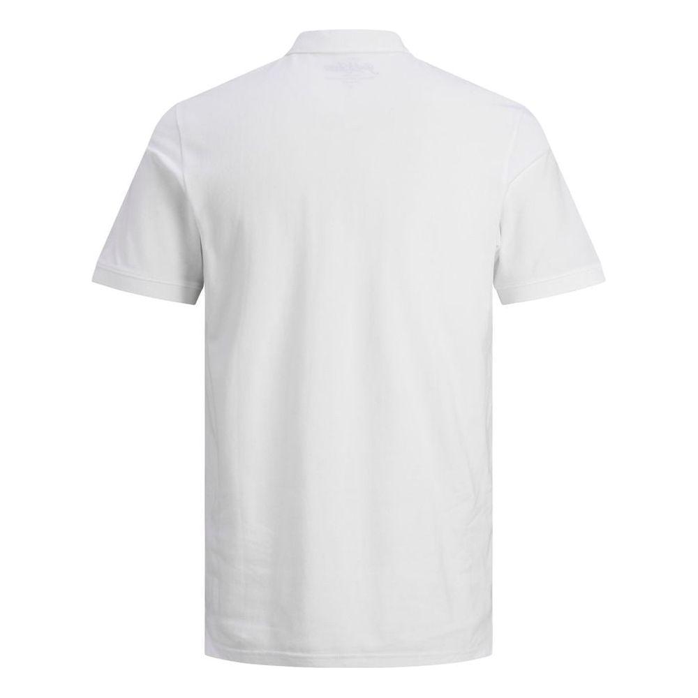 Jack Jones White Cotton Polo Shirt Jack Jones Light Gray