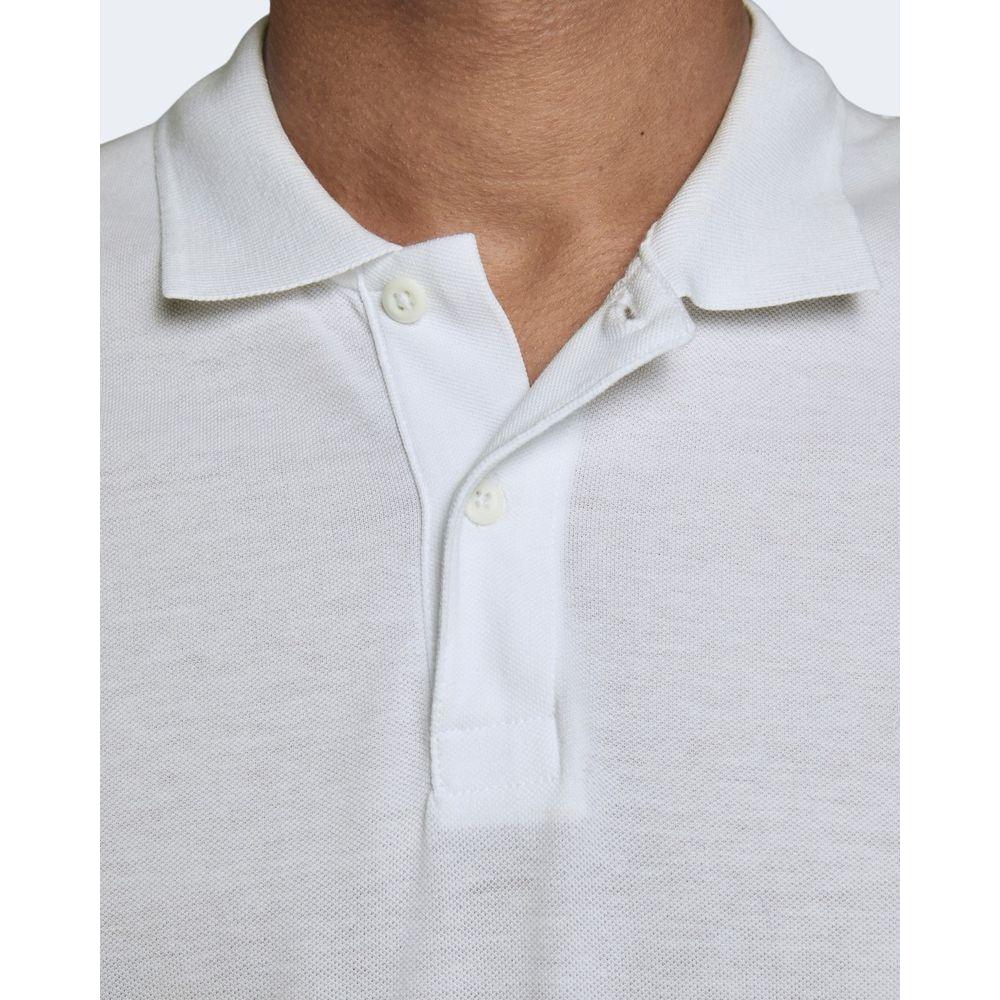 Jack Jones White Cotton Polo Shirt Jack Jones Light Gray