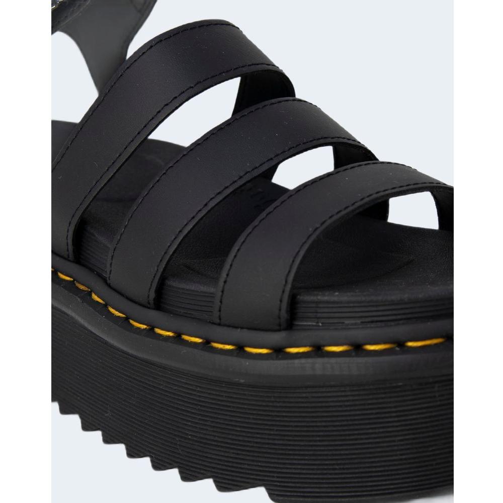Dr. Martens Black Leather Flat Shoe Dr. Martens Dark Slate Gray