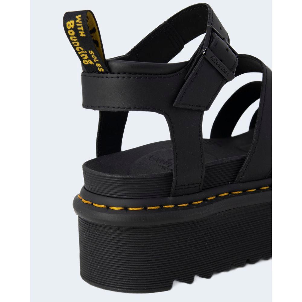 Dr. Martens Black Leather Flat Shoe Dr. Martens Dark Slate Gray