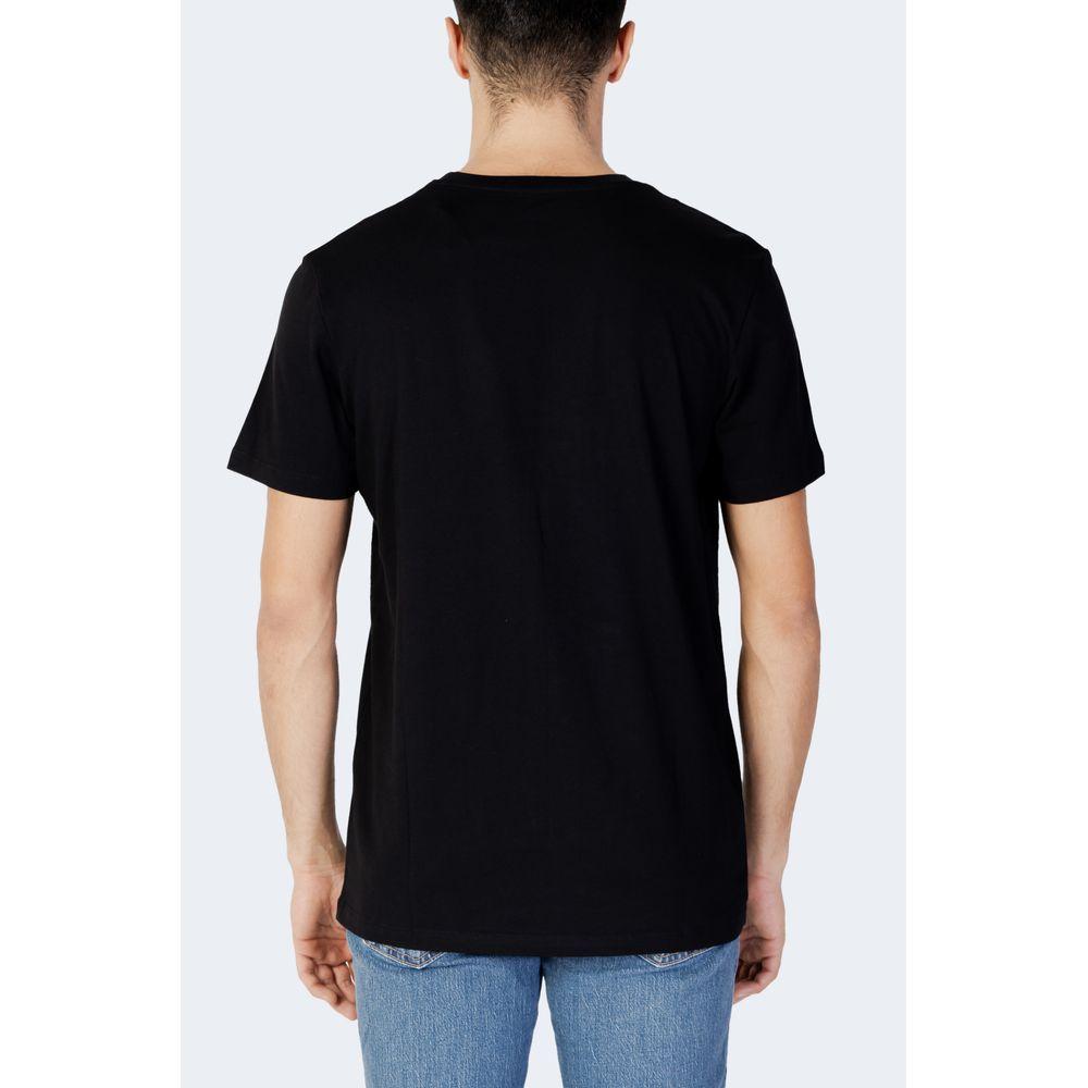 Jack Jones Black Cotton T-Shirt Jack Jones Black