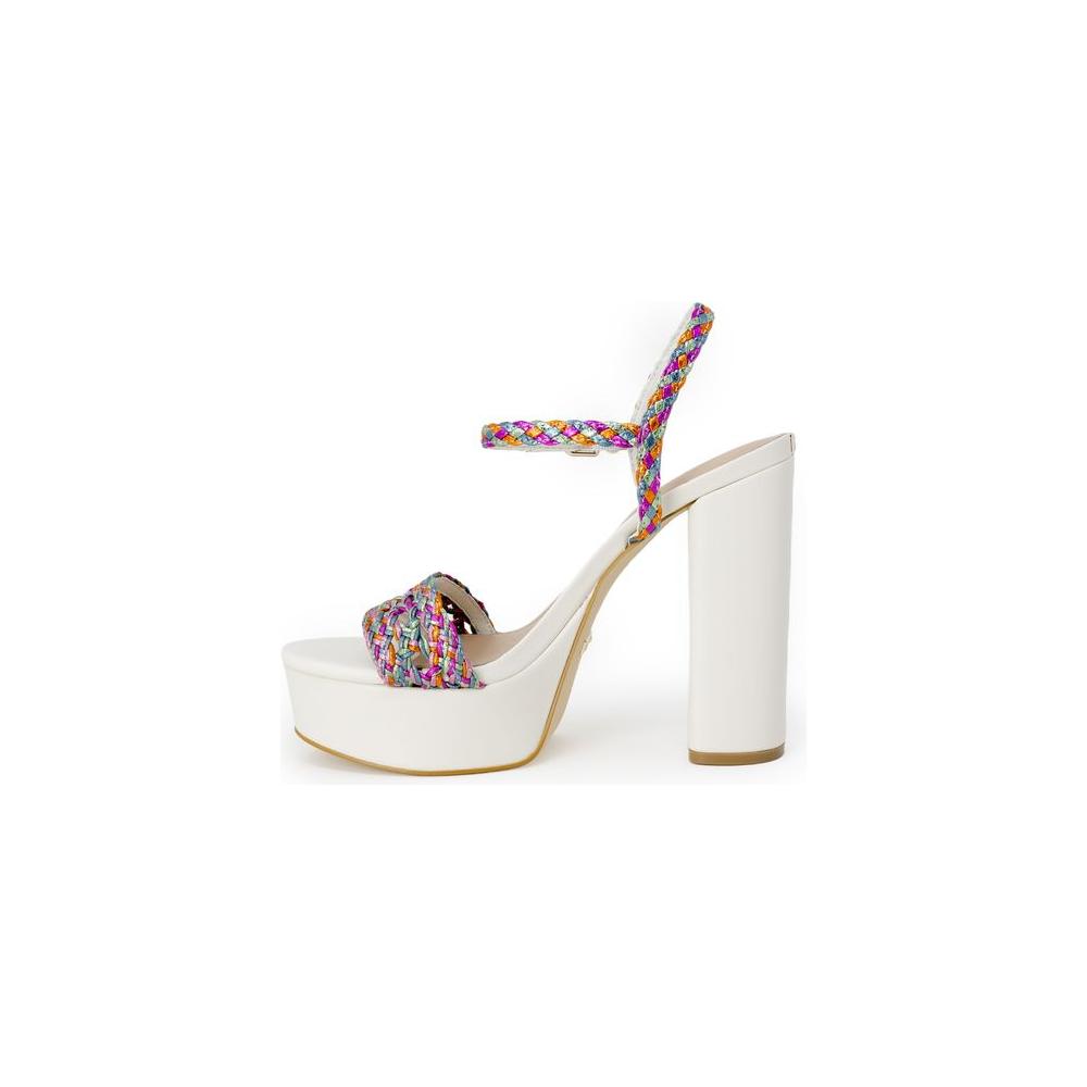 Guess White Polyester Sandal Guess Antique White