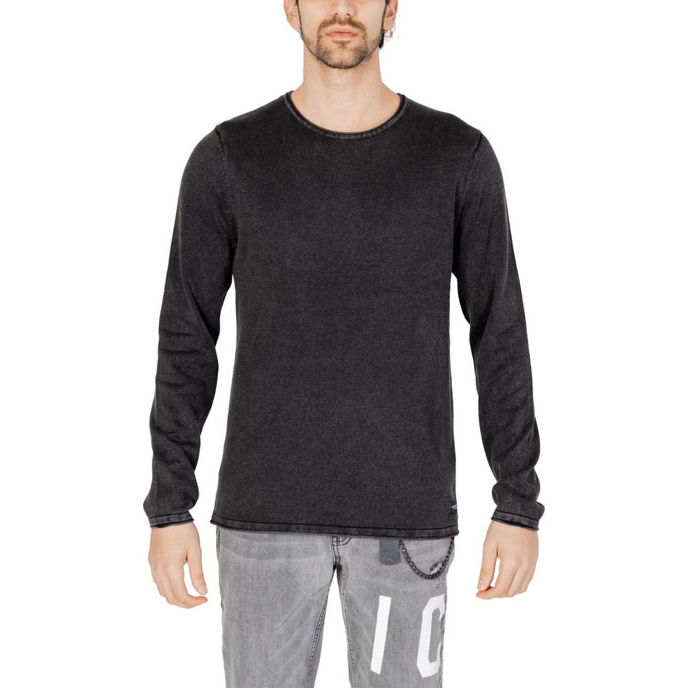 Jack Jones Black Cotton T-Shirt Jack Jones Dark Slate Gray