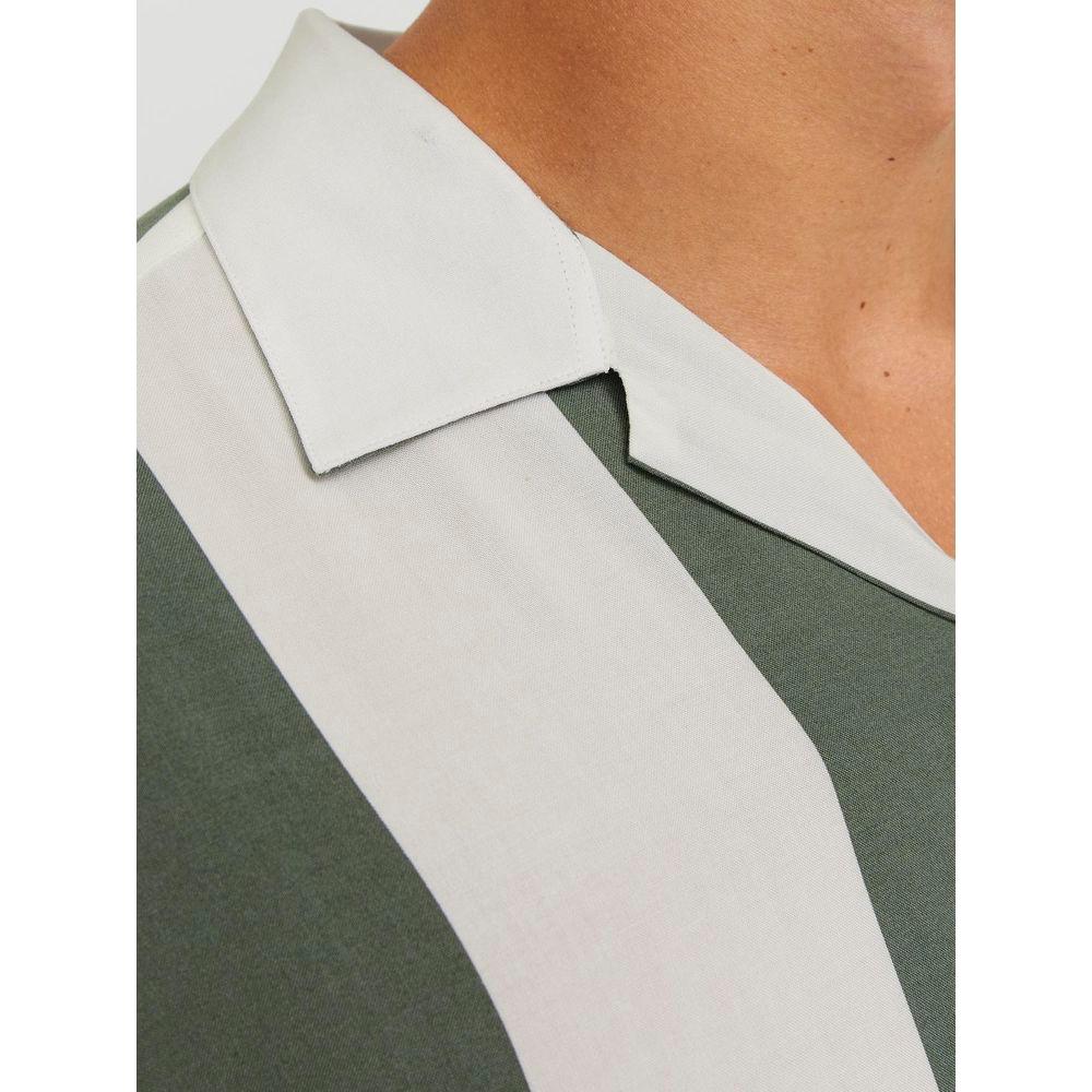 Jack Jones Green Viscose Shirt Jack Jones Dim Gray