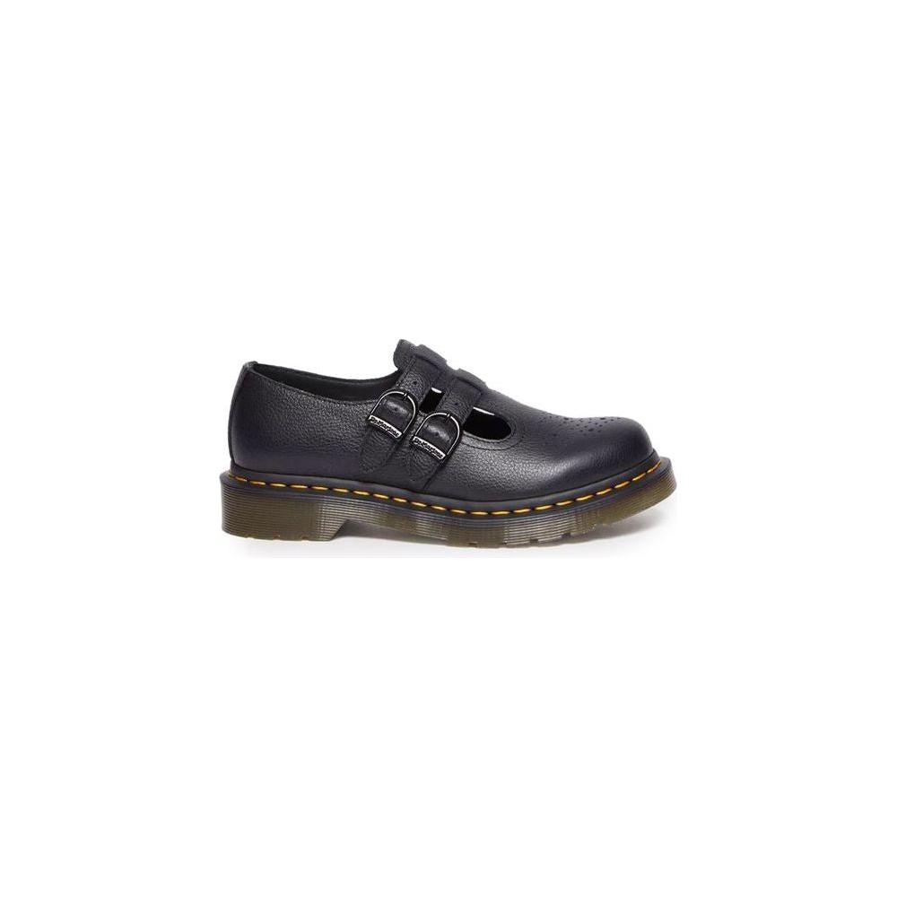 Dr. Martens Black Leather Flat Shoe Dr. Martens Dark Slate Gray