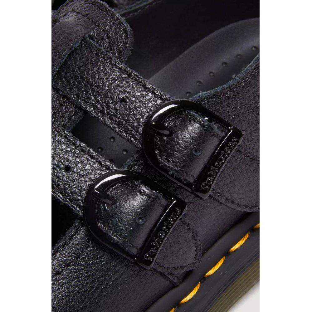 Dr. Martens Black Leather Flat Shoe Dr. Martens Dark Slate Gray