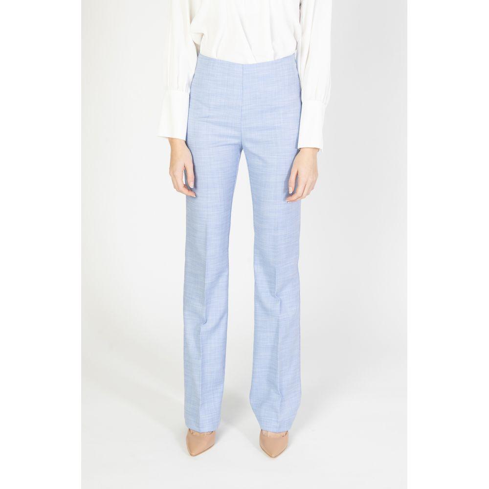 Sandro Ferrone Blue Viscose Jeans & Pant Sandro Ferrone Lavender