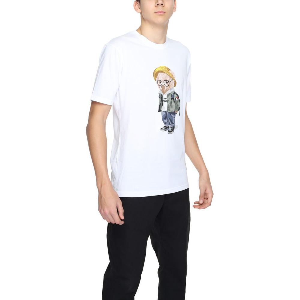 Gianni Lupo White Cotton T-Shirt Gianni Lupo Antique White