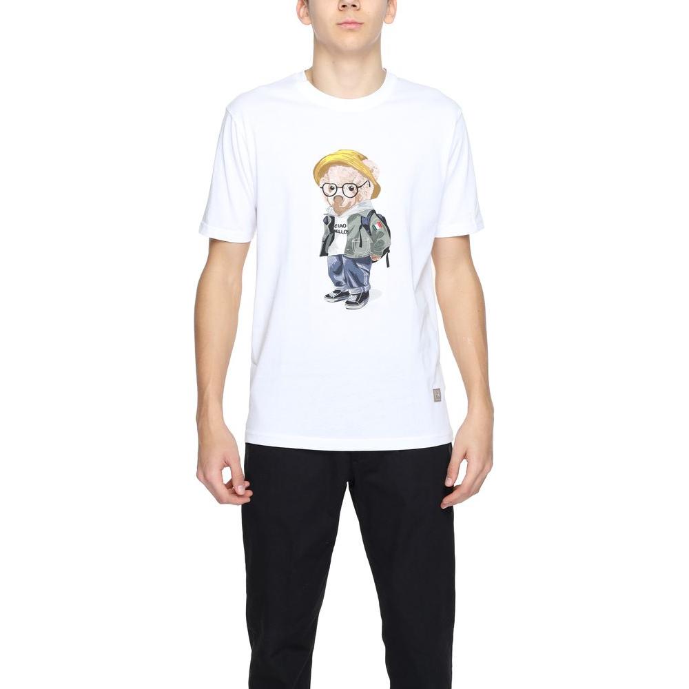 Gianni Lupo White Cotton T-Shirt Gianni Lupo Antique White