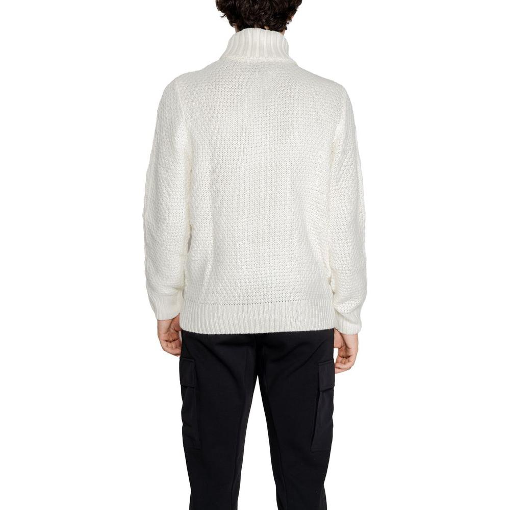 Gianni Lupo White Polyester Sweater Gianni Lupo Black