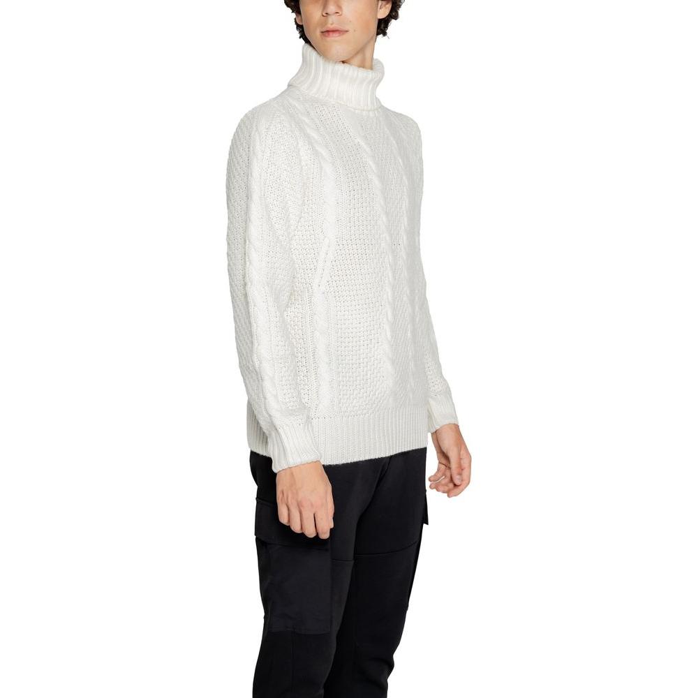 Gianni Lupo White Polyester Sweater Gianni Lupo Black