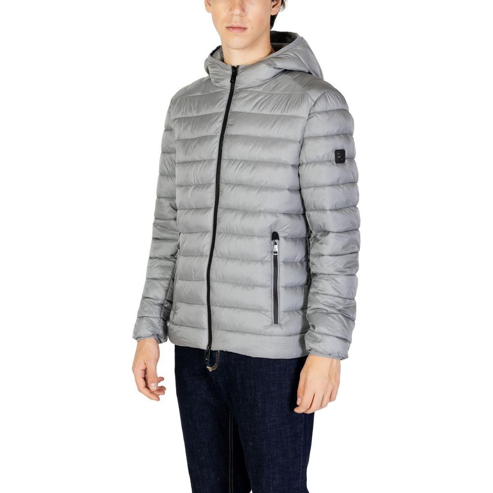 Gianni Lupo Gray Polyamide Jacket Gianni Lupo Dark Gray