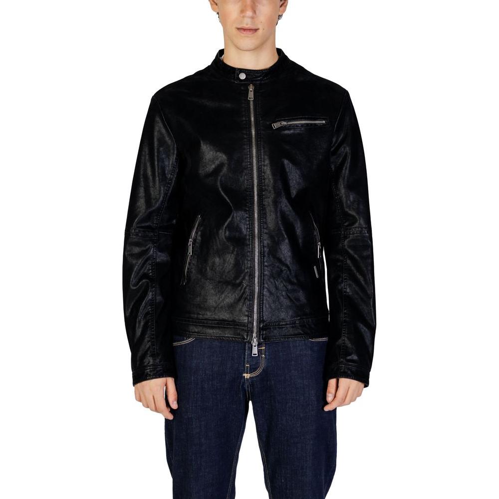 Gianni Lupo Black Cotton Jacket Gianni Lupo Black
