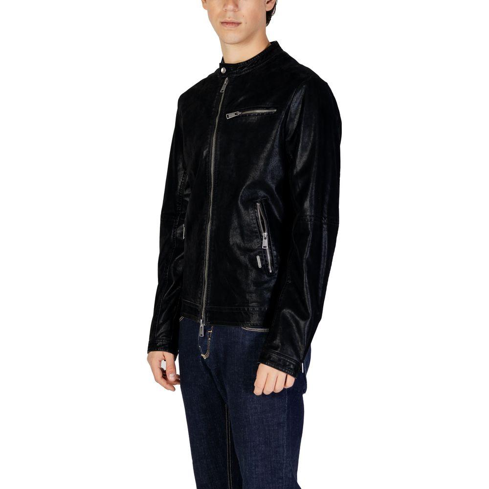 Gianni Lupo Black Cotton Jacket Gianni Lupo Black