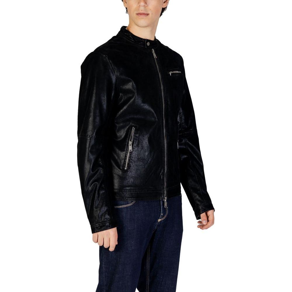 Gianni Lupo Black Cotton Jacket Gianni Lupo Black