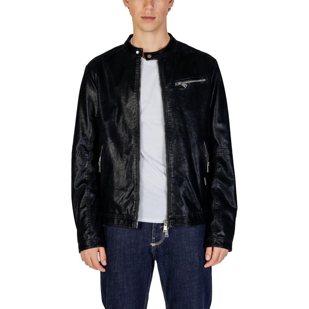 Gianni Lupo Black Cotton Jacket Gianni Lupo Gray