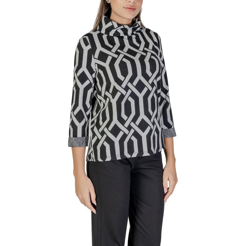 Street One Black Polyester Sweater Street One Dark Slate Gray