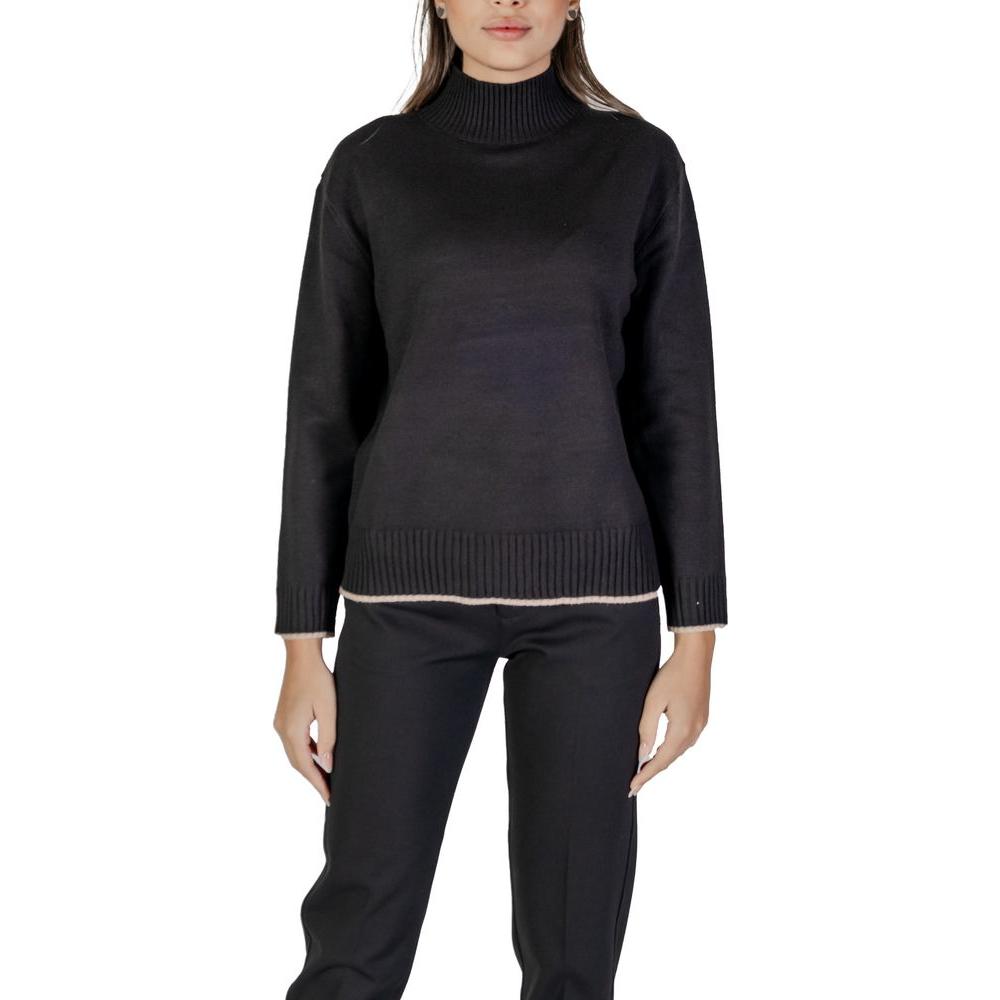 Street One Black Polyester Sweater Street One Dark Slate Gray