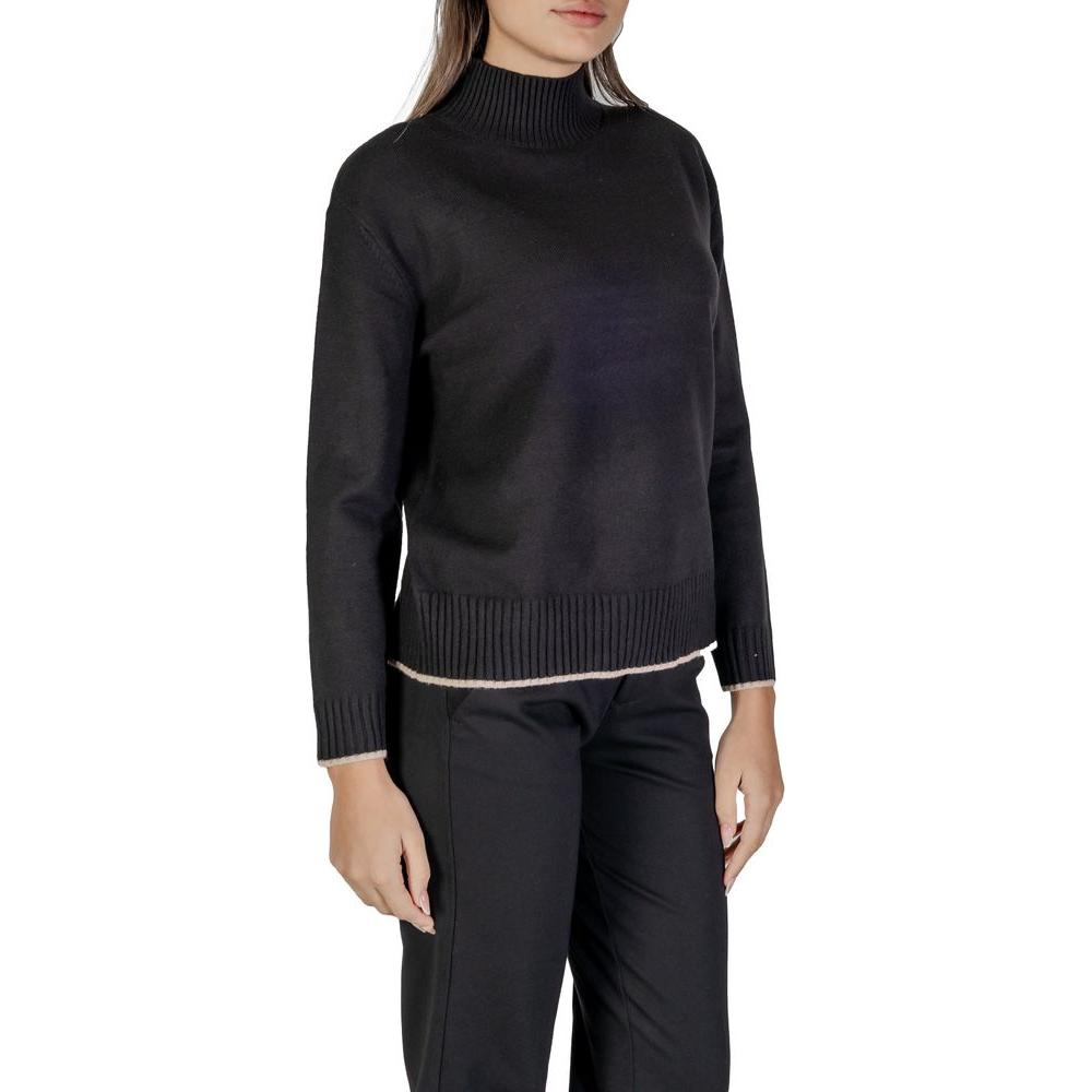 Street One Black Polyester Sweater Street One Dark Slate Gray