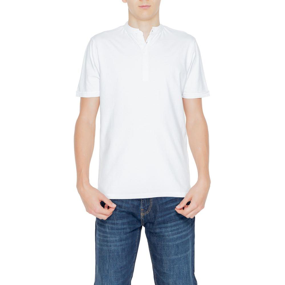 Hamaki-Ho white cotton t-shirt for men, spring/summer collection, featuring 100% cotton material, ideal for casual style.