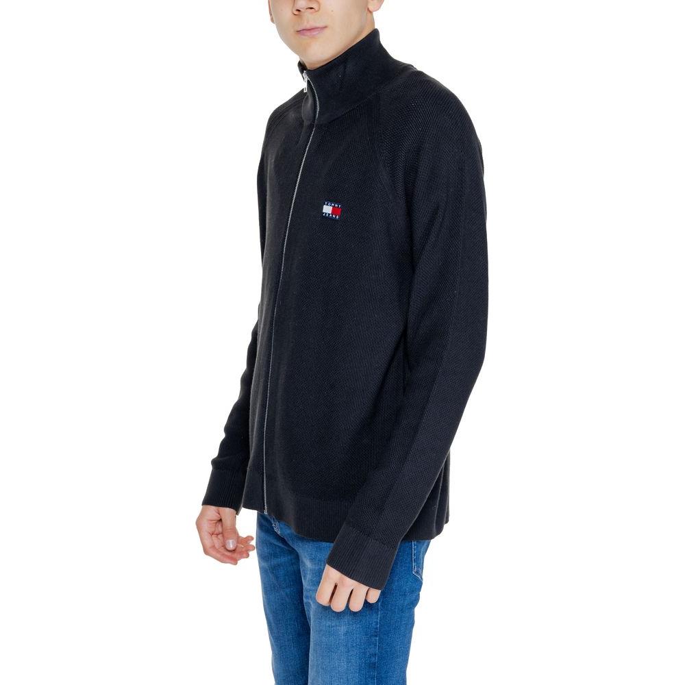 Tommy Hilfiger Jeans Black Cotton Cardigan Tommy Hilfiger Jeans Black