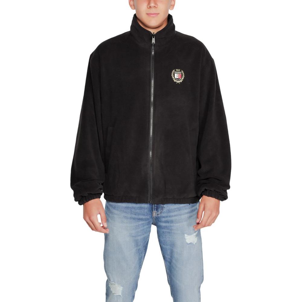 Tommy Hilfiger Jeans Black Recycled Polyester Jacket Tommy Hilfiger Jeans Dark Gray