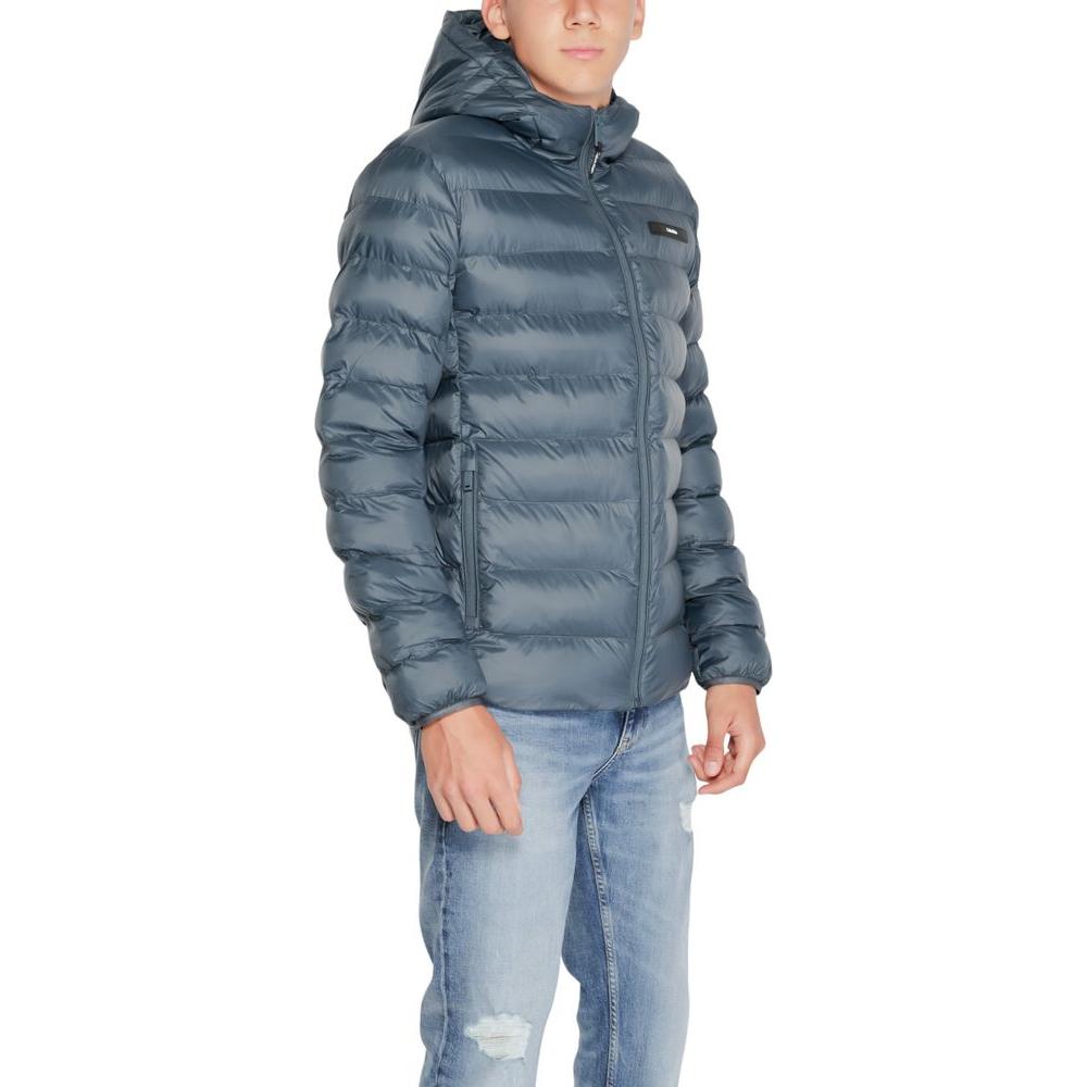 Calvin Klein Black Recycled Polyester Jacket Calvin Klein Slate Gray
