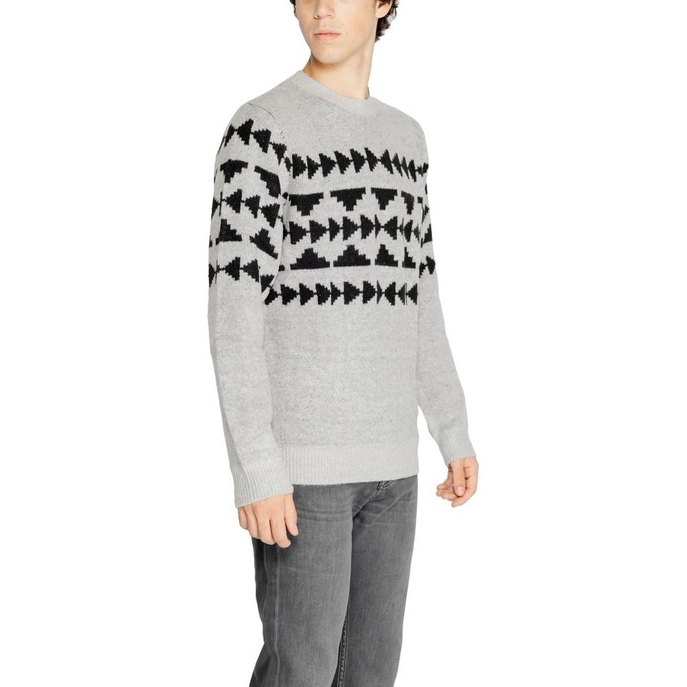 Antony Morato Gray Acrylic Sweater Antony Morato Gray