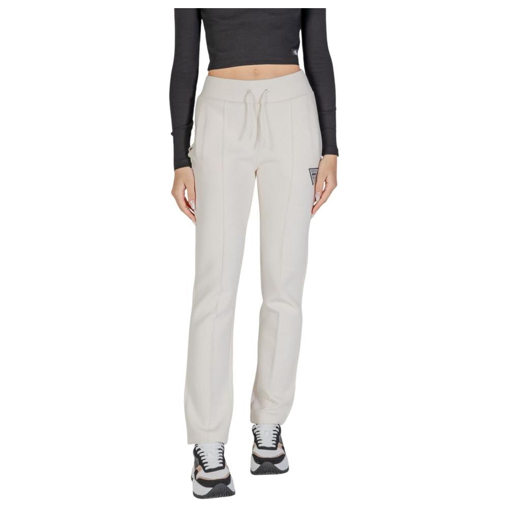 Guess Active Cream Cotton Jeans & Pant Guess Active Light Gray