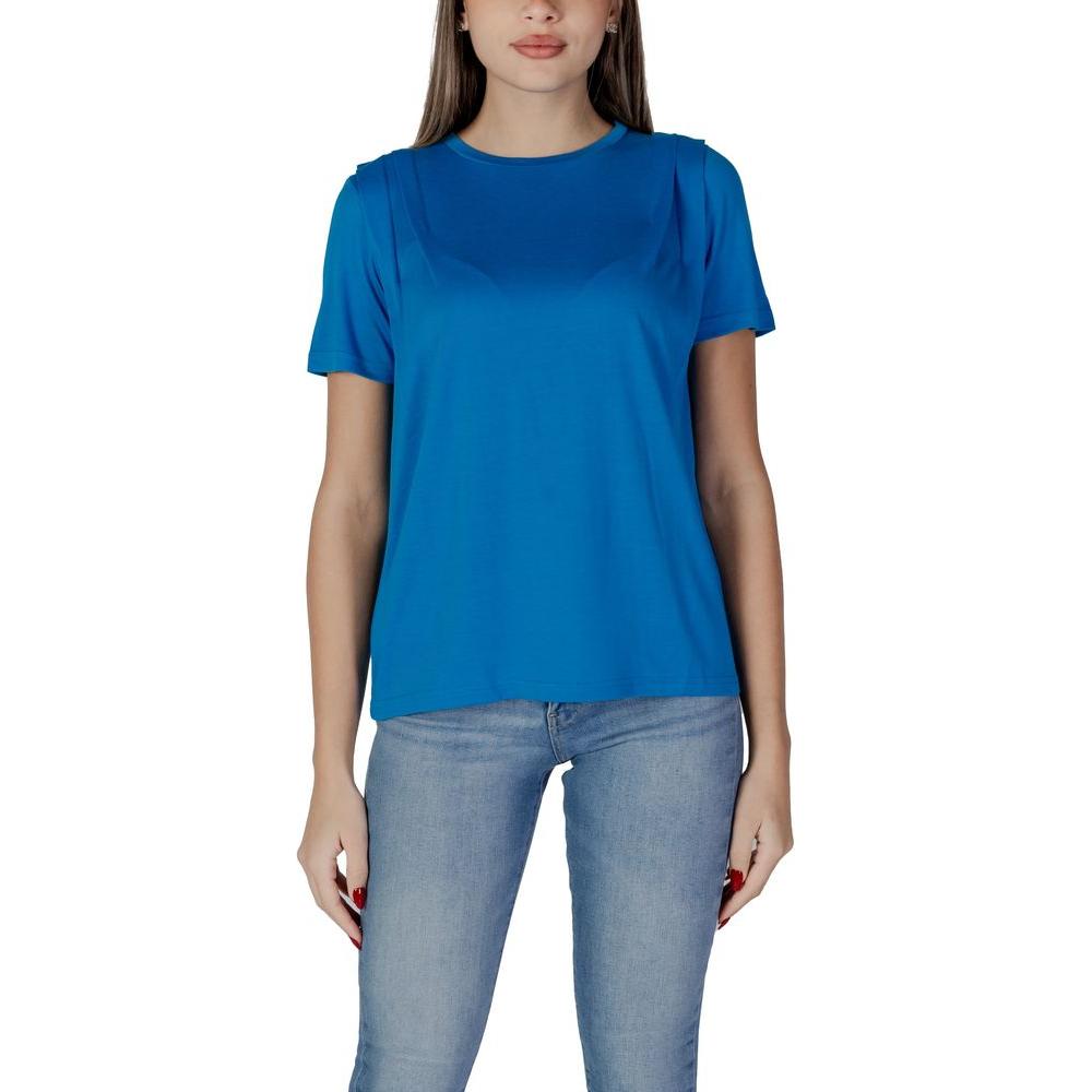 B.Young Blue Modal Women's T-Shirt for Spring/Summer Collection, 72% Modal, 28% Polyester, Casual Top