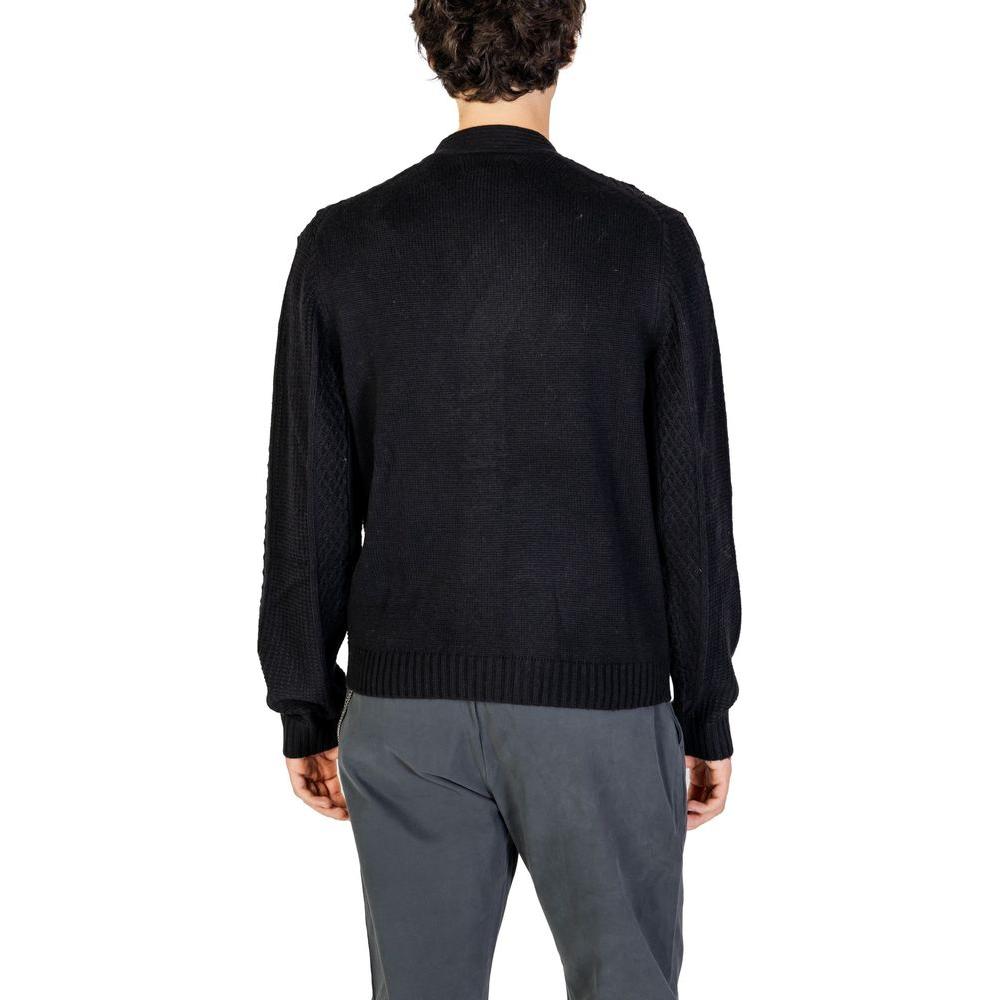 Hamaki-Ho Black Polyester Cardigan Hamaki-Ho Dark Slate Gray