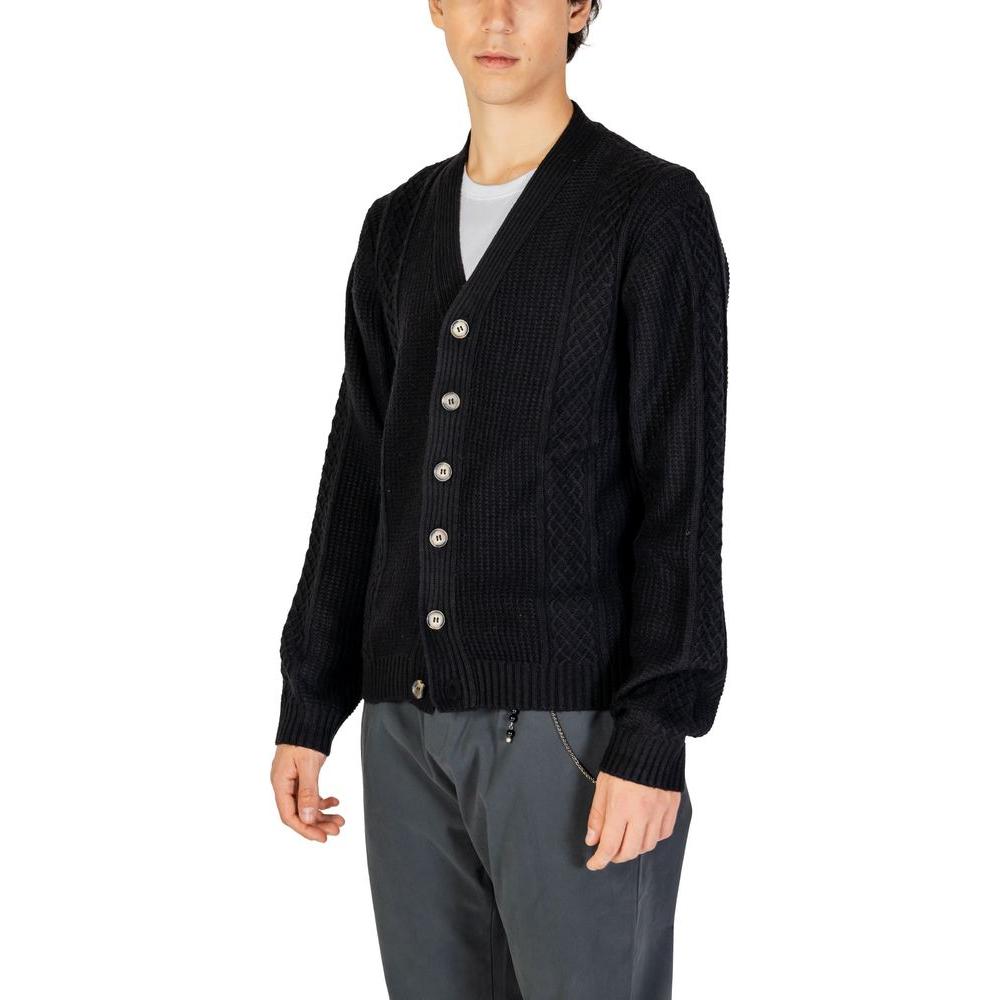 Hamaki-Ho Black Polyester Cardigan Hamaki-Ho Black