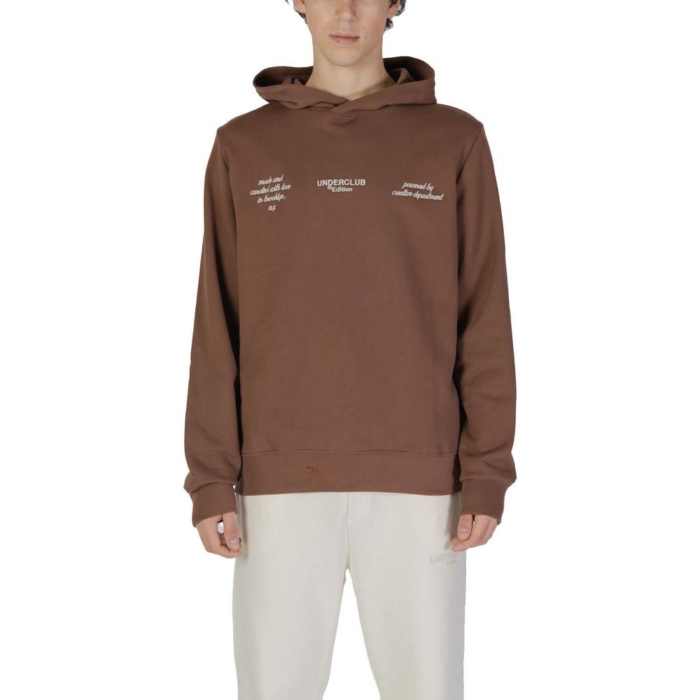 Underclub men's brown cotton sweater, fall/winter collection, featuring a comfortable fit with 100% cotton composition.