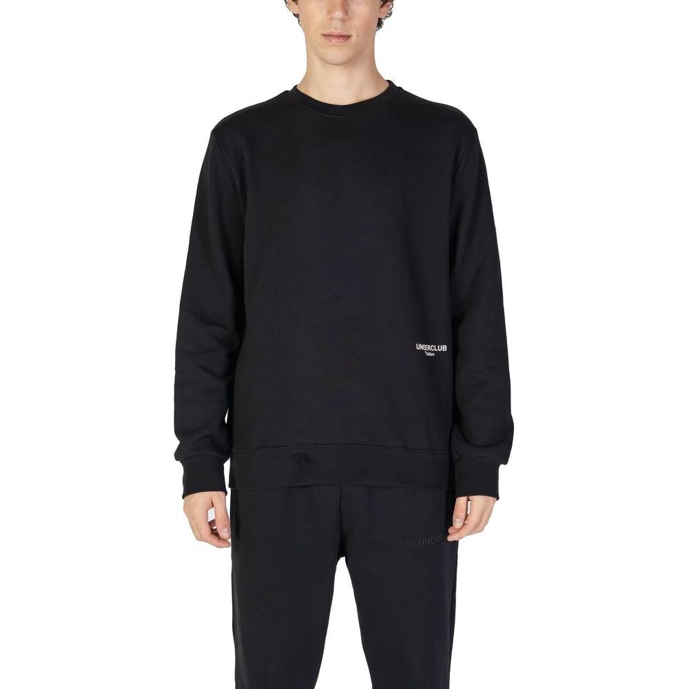 Men's fall/winter black cotton sweatshirt by Underclub, 100% cotton, comfortable and stylish for everyday wear.