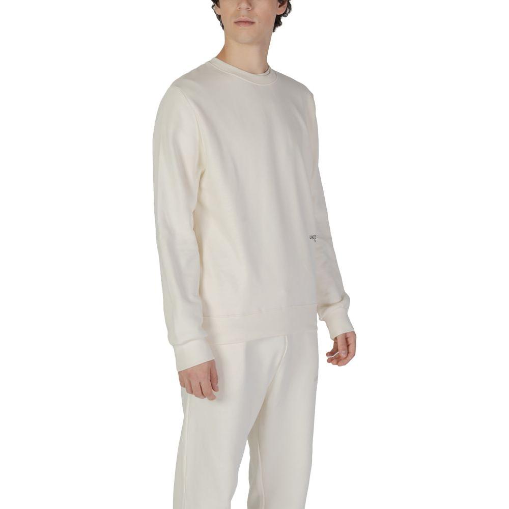 Underclub cream cotton sweater for men, fall/winter collection, 100% cotton fabric, stylish and comfortable sweatshirt.