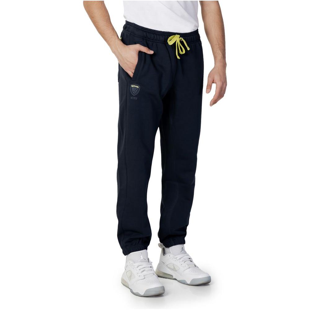Men's Blauer Blue Cotton Jeans & Pants for Spring/Summer, Sport Style, 100% Cotton, Comfortable Fit, Elastic Waist, Designer Fashion