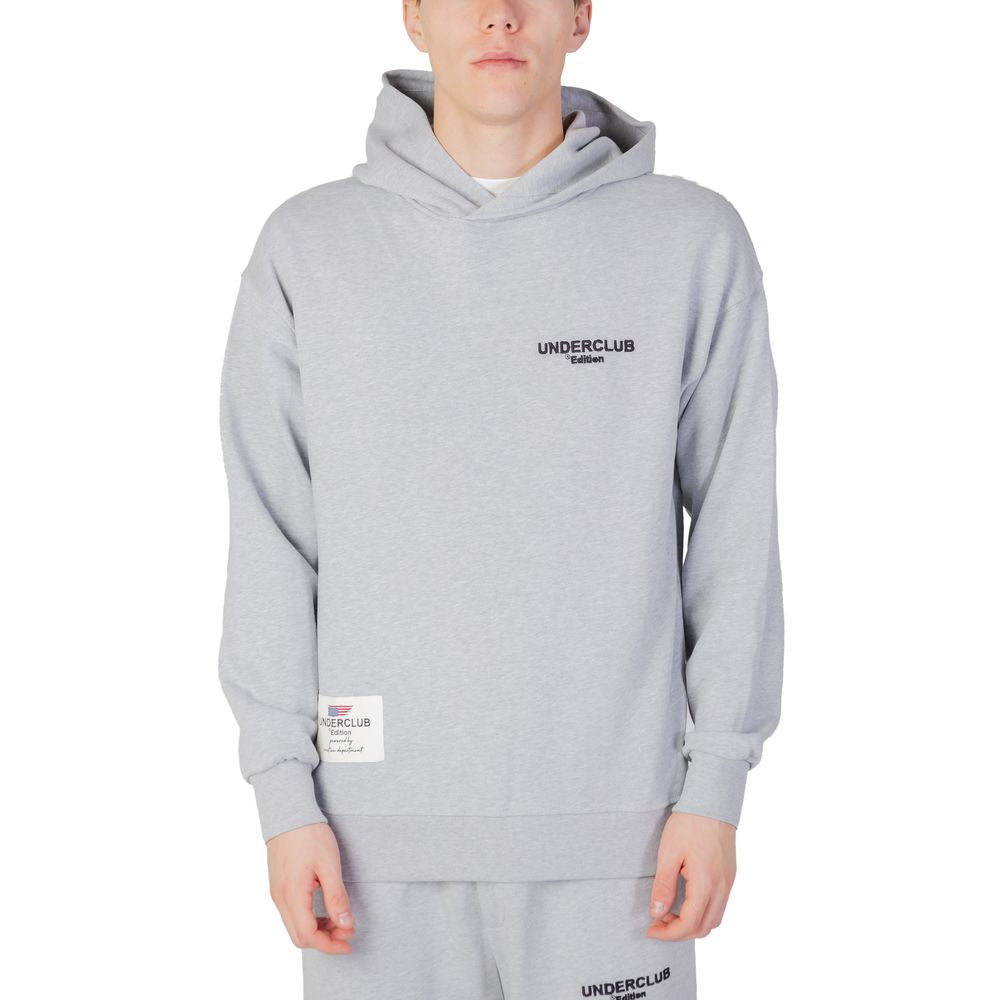 Underclub gray cotton hooded sweatshirt for men, perfect for autumn and winter, 100% cotton composition, stylish and comfortable.