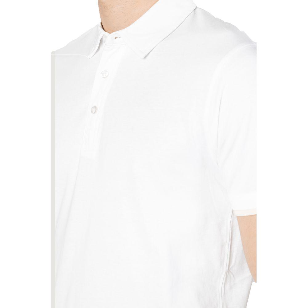 Hamaki-Ho white cotton polo shirt for men, short sleeve, ideal for spring and summer collection, composed of 100% cotton.