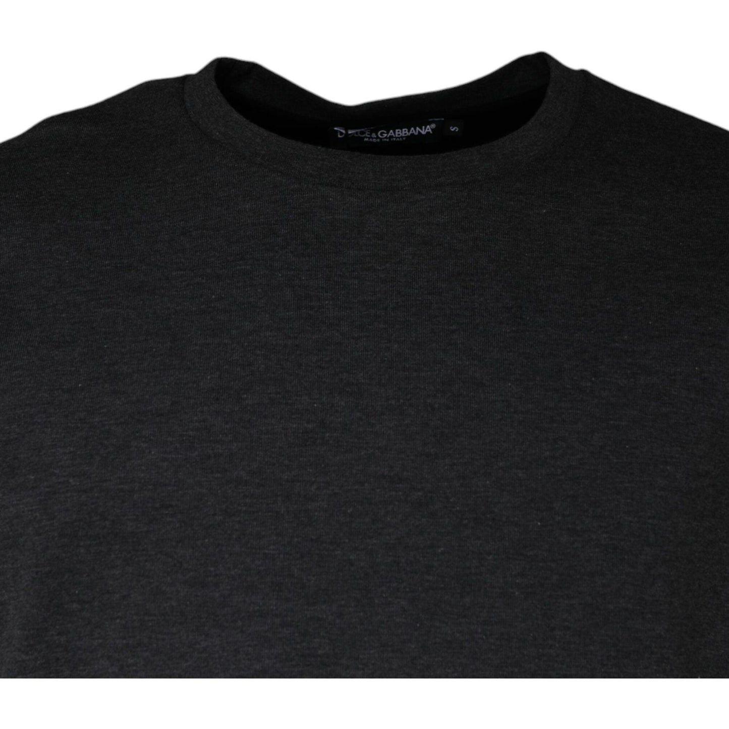 Dolce & Gabbana Dark Gray Camouflage Crew Neck T-shirt Dolce & Gabbana Black