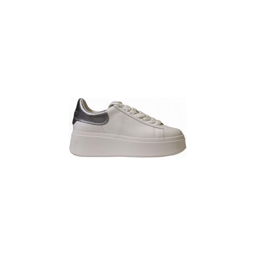 ASH Bicolor Leather Sneaker for Women, Fall/Winter Collection, featuring 80% leather and 20% fabric, side view