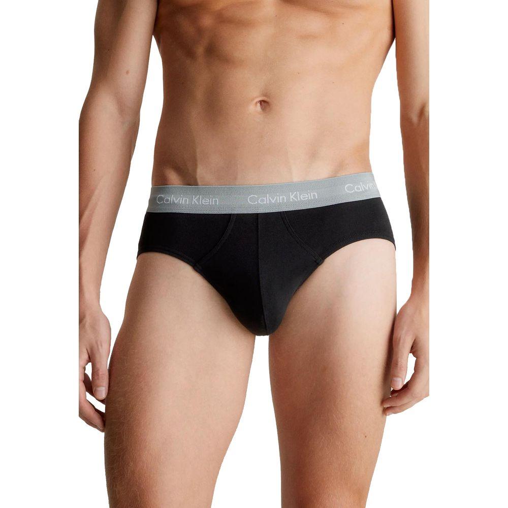 Calvin Klein men's black cotton briefs, offering comfort and support, with a branded waistband for a stylish look.