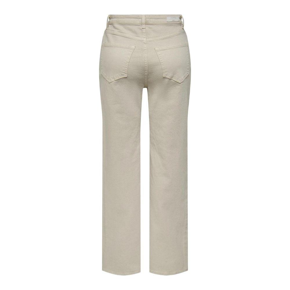 Only Beige Cotton Jeans & Pant Only Gray